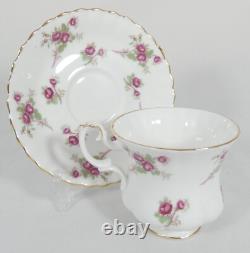 Vintage Royal Albert 15pc Pink Roses Bone China Coffee Set Pot Cup Saucer Floral