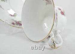 Vintage Royal Albert 15pc Pink Roses Bone China Coffee Set Pot Cup Saucer Floral