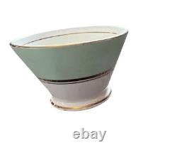 Vintage Royal Albert Crown China Tea / Coffee Set Green & Gold Pattern