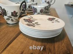 Vintage Royal Albert Masquerade 37 Piece Bone China Tea & Coffee Set 1950s
