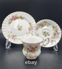 Vintage Royal Albert Moss Rose Coffee Set with Coffee Pot for 6-1st Quality