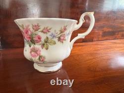 Vintage Royal Albert Moss Rose Tea & Coffee Set 6-Piece 1956 Original, Complet