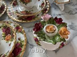 Vintage Royal Albert Old Country Roses 25pcs Coffee Set Mint Condition
