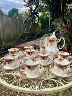 Vintage Royal Albert Old Country Roses Bone China Coffee Set (20 Piece Set)