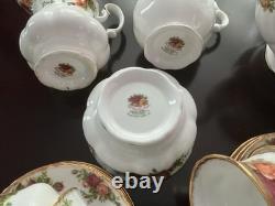 Vintage Royal Albert Old Country Roses Coffee Set 16 Piece Perfect Condition