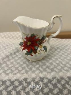 Vintage Royal Albert Poinsettia Set of Teapot, Coffee pot, Tea set and Creamer