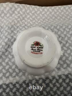 Vintage Royal Albert Poinsettia Set of Teapot, Coffee pot, Tea set and Creamer