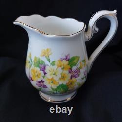 Vintage Royal Albert Primrose And Violets Coffee Set for Six 18 pieces