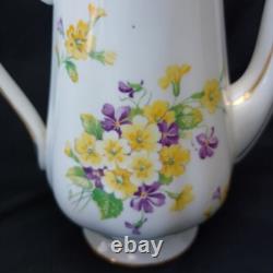 Vintage Royal Albert Primrose And Violets Coffee Set for Six 18 pieces
