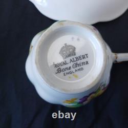 Vintage Royal Albert Primrose And Violets Coffee Set for Six 18 pieces