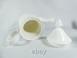 Vintage Royal Albert Reverie 15pc Coffee Set Pot Cup Saucer Duo White Bone China