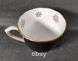 Vintage Royal Chelsea GINGHAM 15 Piece Tea/Coffee Set Black, White and Pink