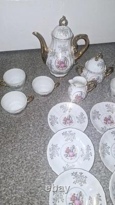 Vintage Royal China Lusterware Courting Couple Tea Set for 6 Made In Japan