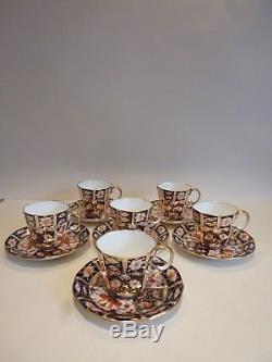 Vintage Royal Crown Derby Imari 15 Piece Coffee Set For 6 No. 2451 Pristine Con