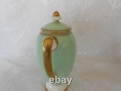 Vintage Royal Doulton 15 Piece Coffee Set With Coffee Pot Green Gold H4381