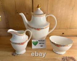 Vintage Royal Doulton Darjeeling Coffee Pot, Cream Jug & Sugar Bowl Set/ntyhw361