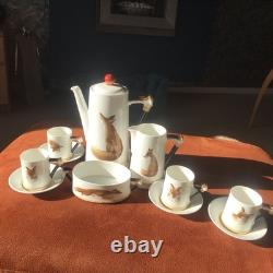 Vintage Royal Doulton Reynard The Fox Coffee Set for 4 People Excellent Cond