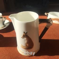 Vintage Royal Doulton Reynard The Fox Coffee Set for 4 People Excellent Cond