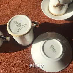 Vintage Royal Doulton Reynard The Fox Coffee Set for 4 People Excellent Cond