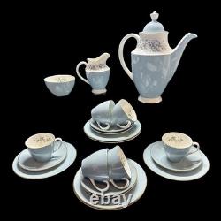 Vintage Royal Doulton T. C. 1010 Rose Elegans Complete 6 Piece Coffee Service Set