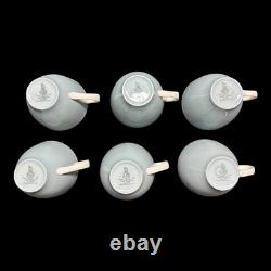 Vintage Royal Doulton T. C. 1010 Rose Elegans Complete 6 Piece Coffee Service Set