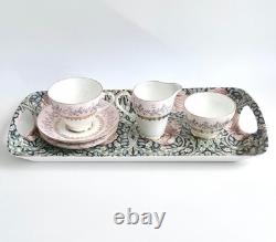 Vintage Royal Grafton TeaCoffee Set for One William Morris Pimpernel Tray c1960