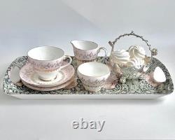 Vintage Royal Grafton TeaCoffee Set for One William Morris Pimpernel Tray c1960