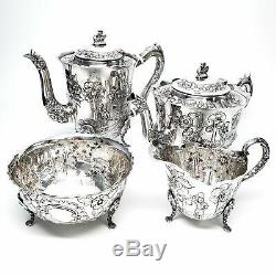 Vintage Royal Irish Silver Co 4pc Strl Slv Dairymaid Tea and Coffee Set #6742