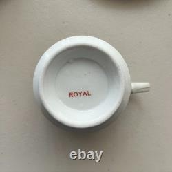 Vintage Royal Japan Imari Style 15pc Coffee Tea Set Gold Kabuki Cup Pot 1970s