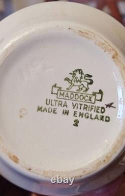 Vintage Royal Ultra Vitrified Italiana Red Espresso Cup & Saucer Maddock England