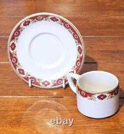 Vintage Royal Ultra Vitrified Italiana Red Espresso Cup & Saucer Maddock England