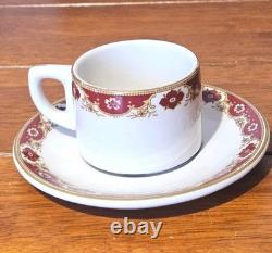 Vintage Royal Ultra Vitrified Italiana Red Espresso Cup & Saucer Maddock England