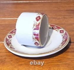 Vintage Royal Ultra Vitrified Italiana Red Espresso Cup & Saucer Maddock England