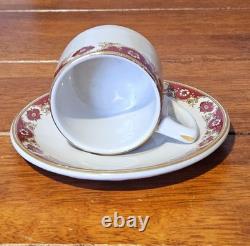 Vintage Royal Ultra Vitrified Italiana Red Espresso Cup & Saucer Maddock England