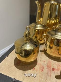 Vintage Royal Worcester Gold Lustre Tea Coffee Set Made In England