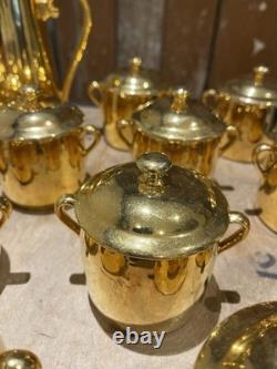 Vintage Royal Worcester Gold Lustre Tea Coffee Set Made In England
