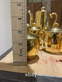 Vintage Royal Worcester Gold Lustre Tea Coffee Set Made In England