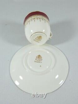 Vintage Royal Worcester Red Ruby Regency 9pc Demitasse Set Coffee Pot Cup China