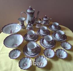 Vintage Russian Ukrainian? Coffee Set beautiful Purple lilac design