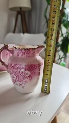Vintage SHELLEY WILEMAN china PINK DAISY 8644 COFFEE SET for 4 People