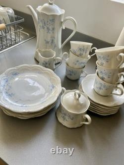Vintage Schirnding Bavaria Porcelain 6 Piece Coffee/Tea Set Floral Pattern
