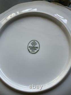 Vintage Schirnding Bavaria Porcelain 6 Piece Coffee/Tea Set Floral Pattern