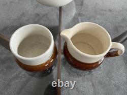 Vintage Senca Portugal Pottery Coffee Set Mid Century Retro 70s Pot Mugs Jug Cup