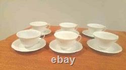 Vintage Set 6 Rosenthal Germany Tea Coffee Cappuchino Cups & Saucers Embossed