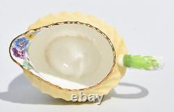 Vintage Set of 6 Aysnely 1545 Demitasse Cups & Saucer, Creamer & Sugar Floral