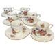 Vintage Shabby Demitasse Coffee Tea Set Floral Gorgeous Gold Rimmed Chic 6