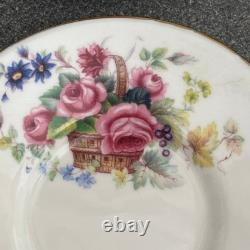 Vintage Shabby Demitasse Coffee Tea Set Floral Gorgeous Gold Rimmed Chic 6