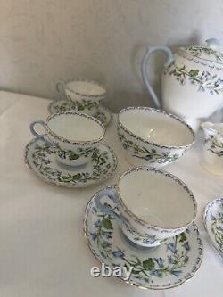 Vintage Shelley 15 Piece Fine Bone China Coffee Set In Pattern Harebell-Stunning