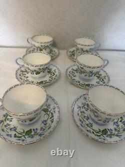 Vintage Shelley 15 Piece Fine Bone China Coffee Set In Pattern Harebell-Stunning