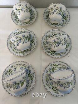 Vintage Shelley 15 Piece Fine Bone China Coffee Set In Pattern Harebell-Stunning